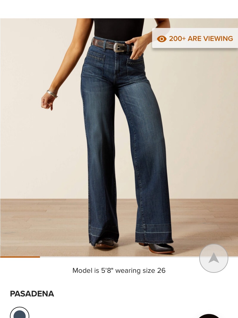 Ariat “ultra high rise Jill wide leg Jean”